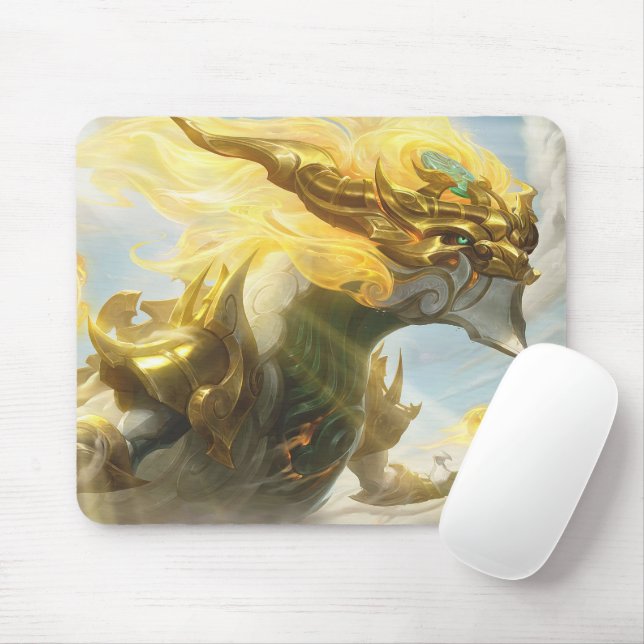 Mousepad de Jogos do Dragão Cósmico | Personalizáv (Com mouse)