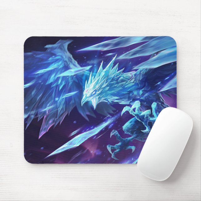 Mousepad de Jogos do Dragão de Frost | Personalizá (Com mouse)