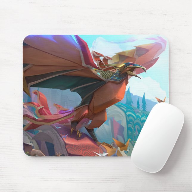 Mousepad de Jogos do Dragão de Frost | Personalizá (Com mouse)