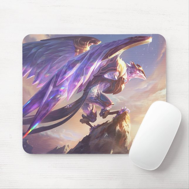 Mousepad de Jogos do Dragão de Frost | Personalizá (Com mouse)