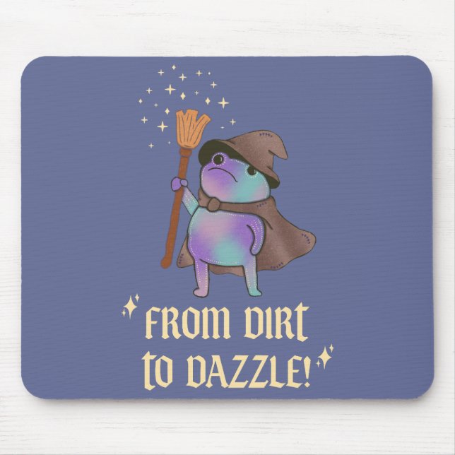 Mousepad De Lama a Brilho Chapéu de Bruxa Sapo Feiticeiro E (Frente)