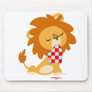 Mousepad de Leão Satiado em Cartoon