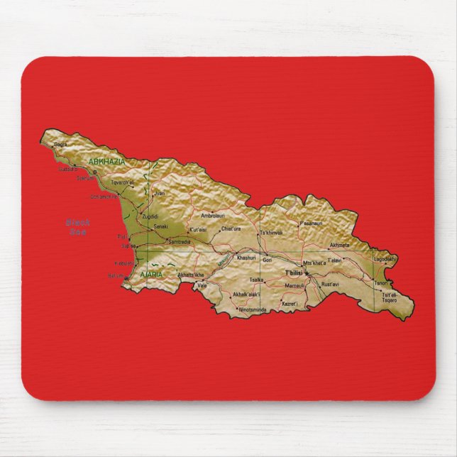 Mousepad de Mapa da Geórgia (Frente)