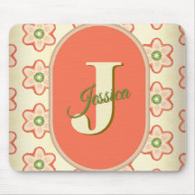 Mousepad de Monograma Moderno Personalizável