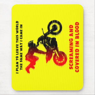 Mousepad de Motocross de Moto de Trilha Sangue Gri