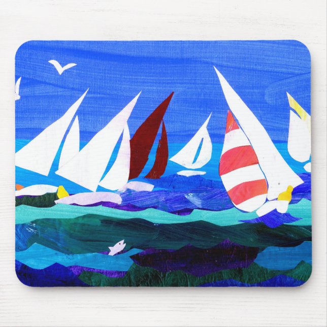 Mousepad De "mousepad dos barcos navigação" (Frente)