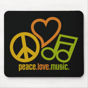 Mousepad de Música Peace Love