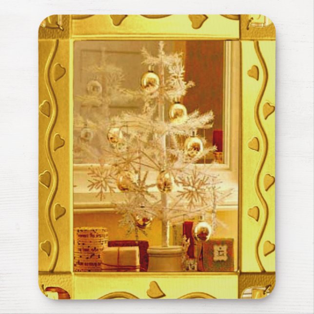 Mousepad de Natal ouro (Frente)