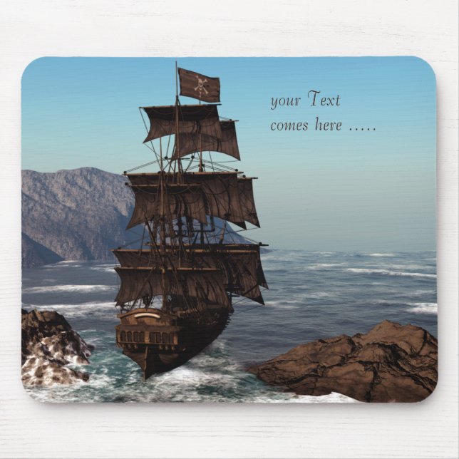 Mousepad de navio pirata (Frente)