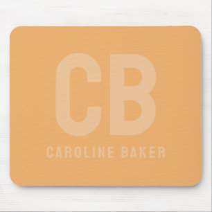 Mousepad de Nome Laranja Suave de Cor de Tendência