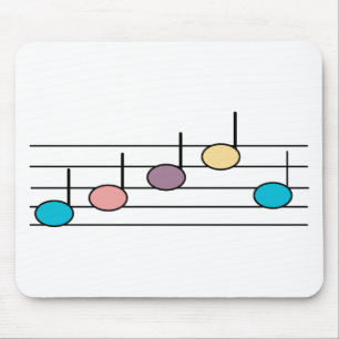 Mousepad de Nota de Música Pastel
