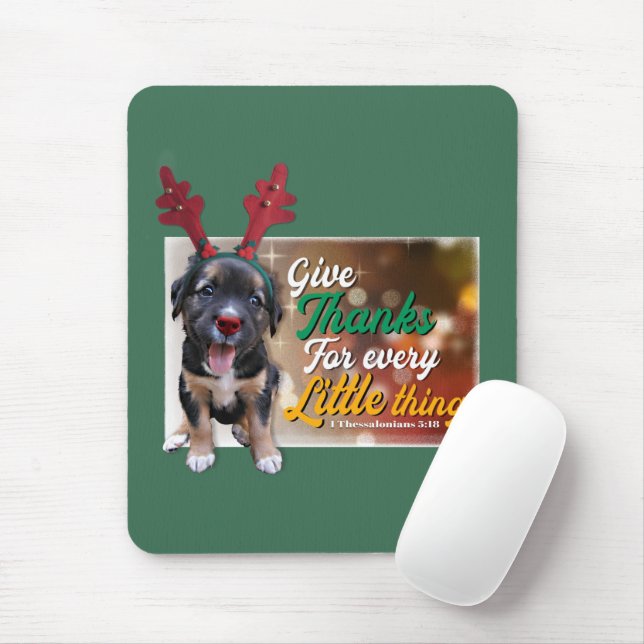 Mousepad Dê Obrigados para cada coisinha (Com mouse)