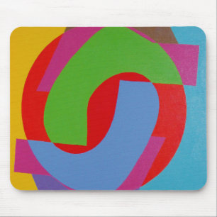 Mousepad de Padrão Circular Abstrato