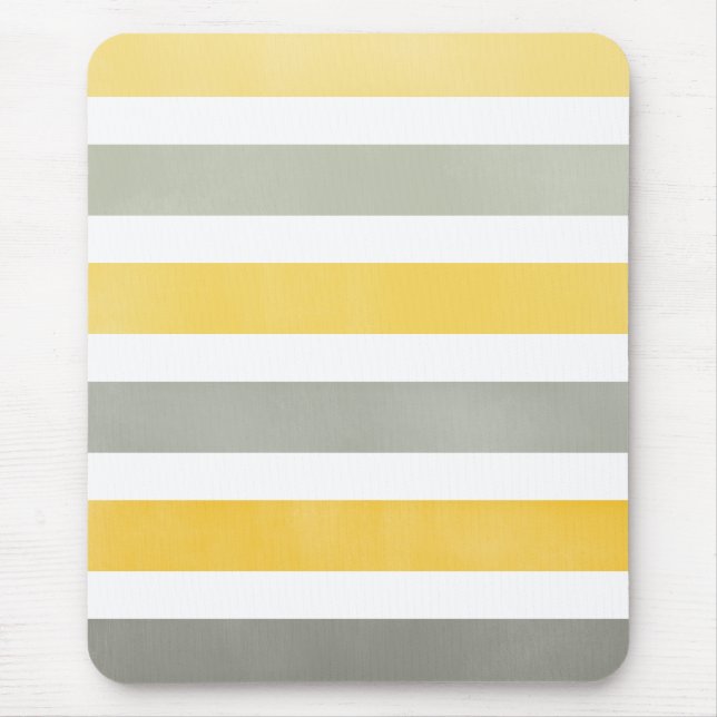 Mousepad de Padrão Lachado Amarelo e Cinza (Frente)