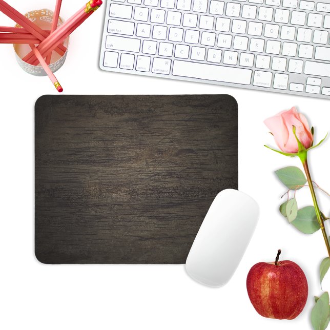 Mousepad de Painel de Madeira Escura (Criador carregado)
