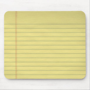 Mousepad de papel amarelo legal