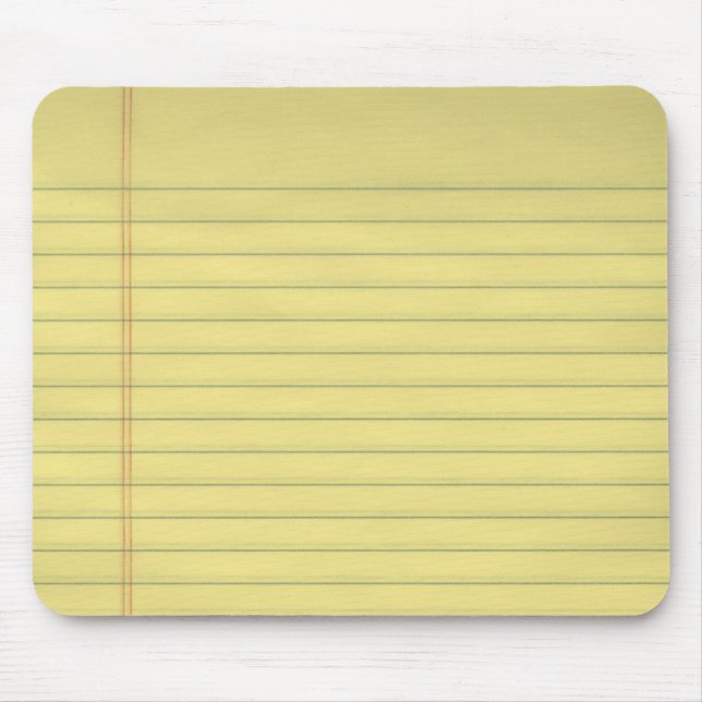 Mousepad de papel amarelo legal (Frente)
