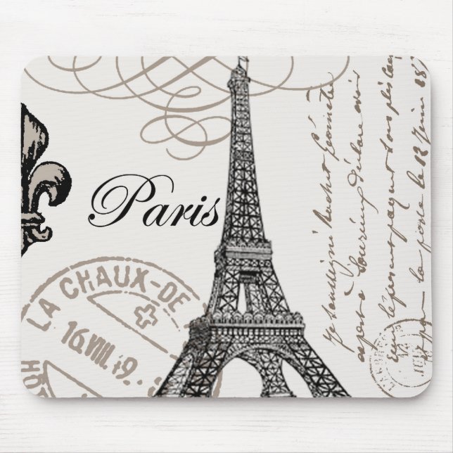Mousepad de Paris do vintage… (Frente)
