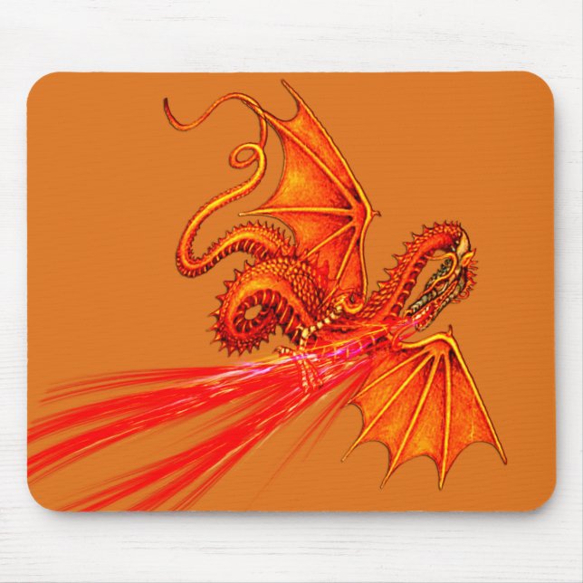 Mousepad de respiração do dragão do fogo (Frente)