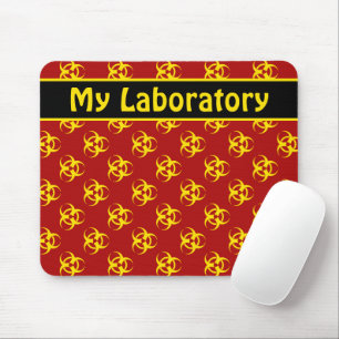 Mousepad de Risco Amarelo com Texto Personalizado