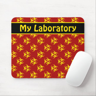 Mousepad de Risco Amarelo com Texto Personalizado