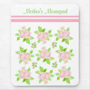 Mousepad de Rosas Rosa Vintage Personalizável