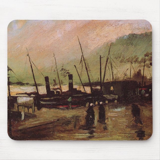 Mousepad De Ruijterkade em Amesterdã por Vincent van Gogh (Frente)