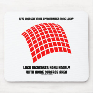 Mousepad Dê-se oportunidades com sorte na área de superfíci