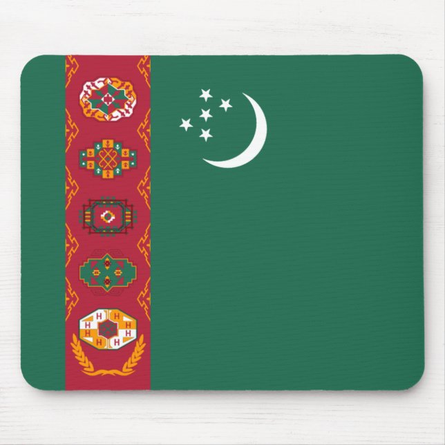 Mousepad de Sinalizador do Turquemenistão (Frente)