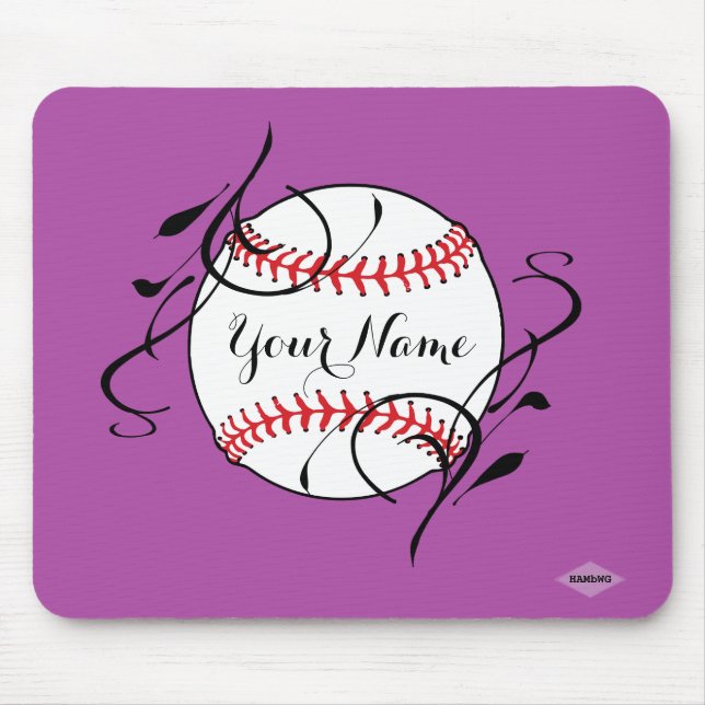 Mousepad de Softball - HAMbyWG - Lavanda (Frente)