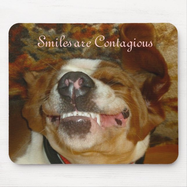 mousepad de sorriso do filhote de cachorro (Frente)