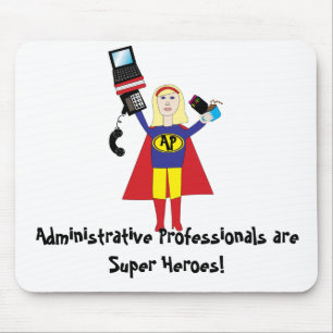 Mousepad de Super Herói Profissional Administrativ