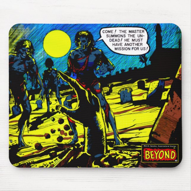 Mousepad de terror 'The BEYOND' dos anos 1950 (Frente)