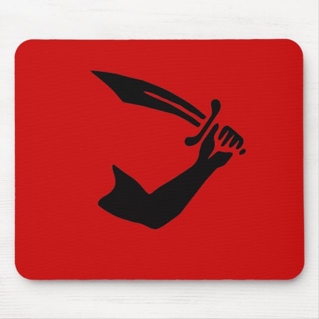 Mousepad de Thomas Tew (design preto) (Frente)