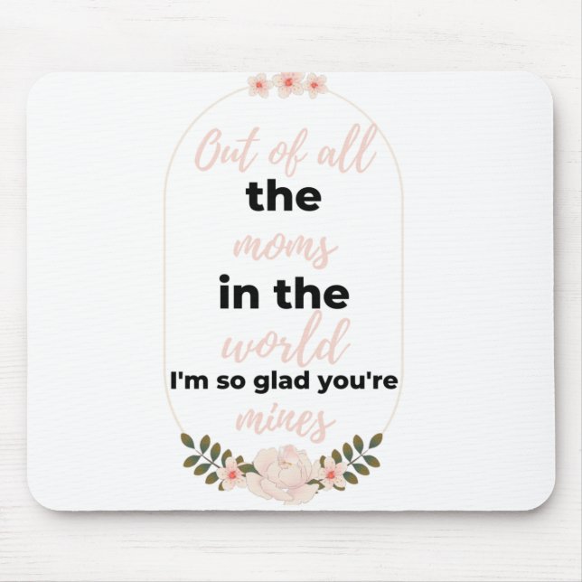 Mousepad De todas as Mães do mundo estou tão feliz de preto (Frente)