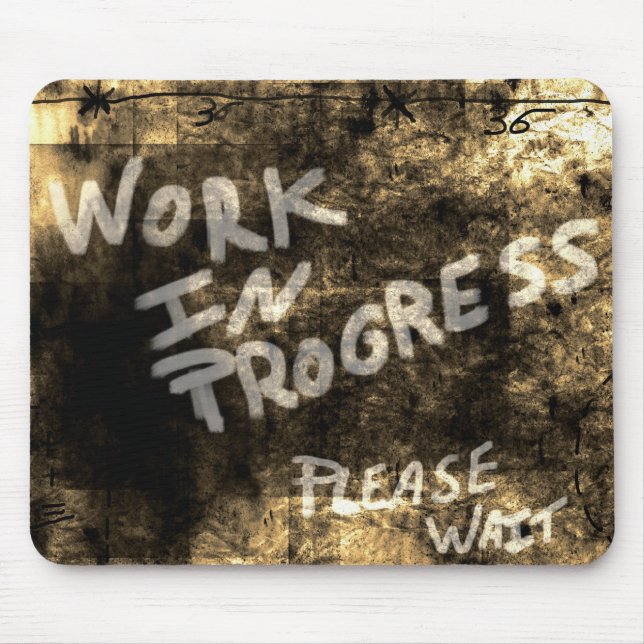 Mousepad de trabalho em andamento (Frente)