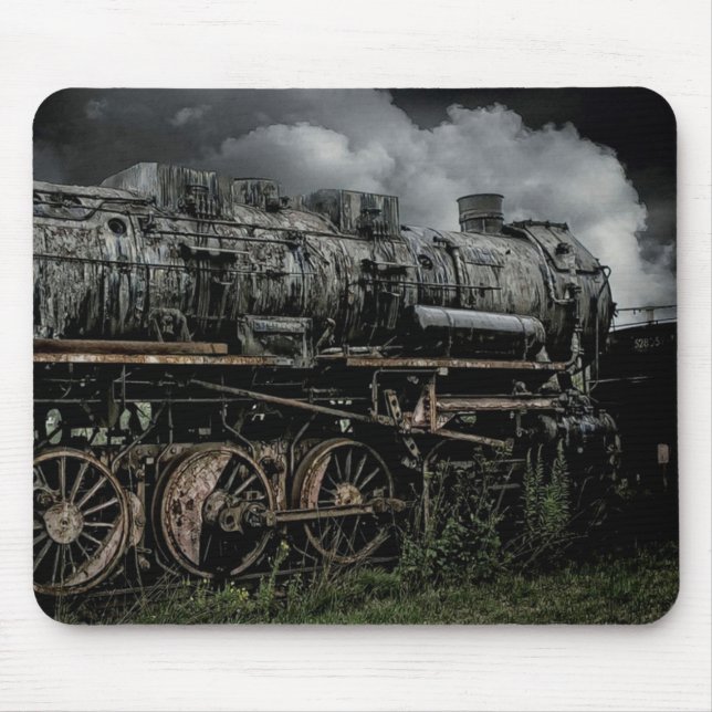 Mousepad de Trem com Motor a Vapor de Locomotiva A (Frente)