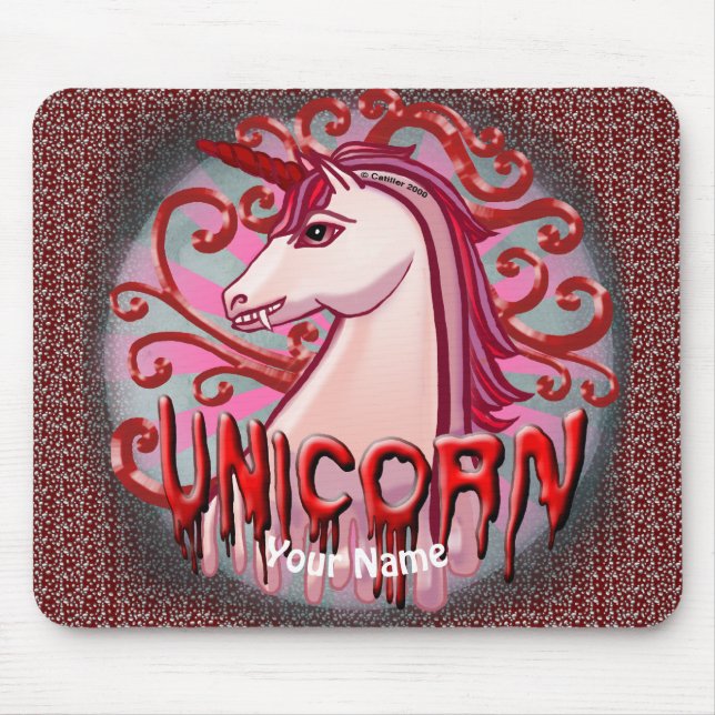 mousepad de unicórnio vampiro (Frente)