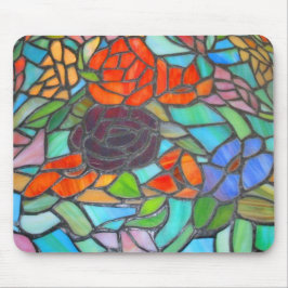 Mousepad de Vidro Pintado Floral