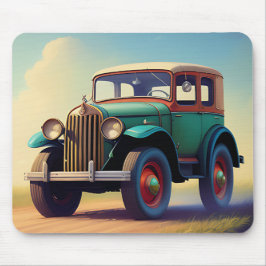 Mousepad De Vintage - Design De Carro Retroativo