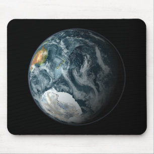 Mousepad De vista completa da terra que destaca a Antártic
