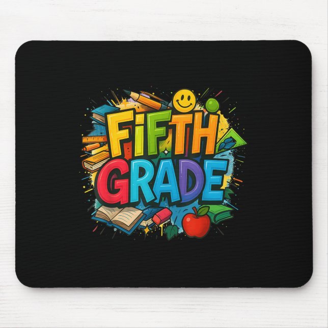 Mousepad De Volta À Equipe Do Quinto Ano Feliz Primeiro Dia (Frente)