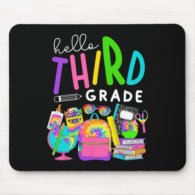 Mousepad De Volta À Escola Alô Terceiro Grau Para Crianças  (Frente)