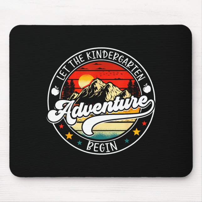 Mousepad De volta à escola, deixe a aventura do jardim de i (Frente)