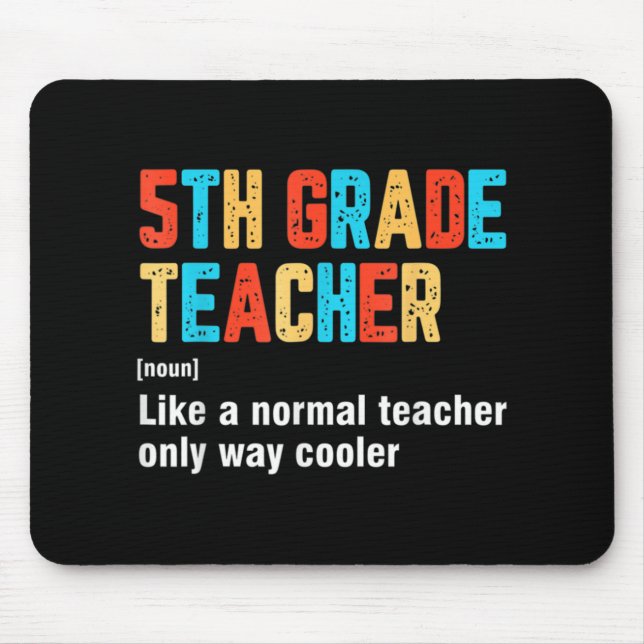 Mousepad De Volta À Escola, Grau 5, Equipe De Professores,  (Frente)