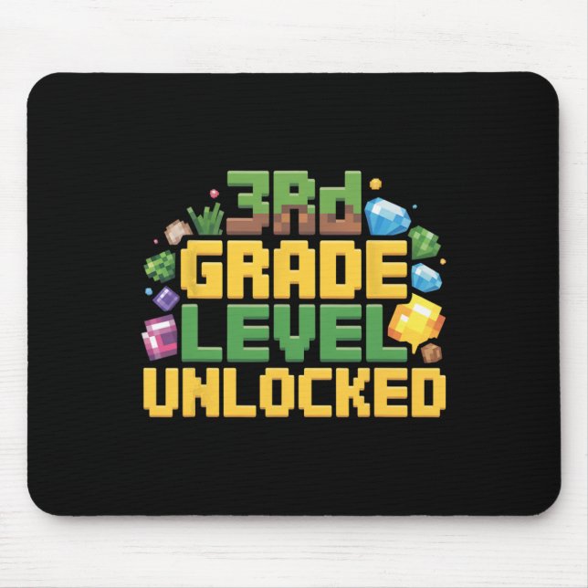 Mousepad De Volta à Escola Meninos do 3º Ano Gamer Primeiro (Frente)