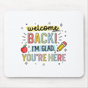 Mousepad De Volta À Escola Professor Bem-Vindo De Volta Est