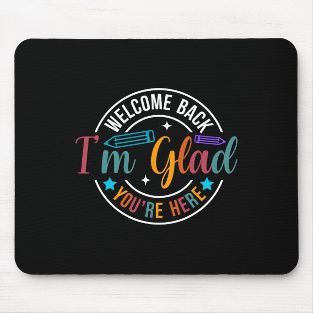 Mousepad De volta à Escola Professor Bem-vindo De Volta Est (Frente)
