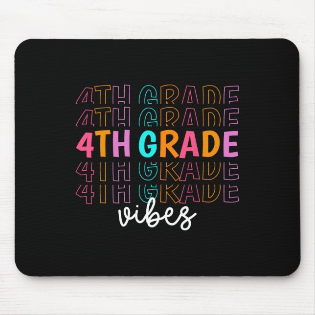 Mousepad De Volta à Escola Vibes da 4ª Série Retro Professo (Frente)