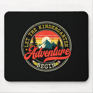 Mousepad De volta às aulas, deixe a aventura do jardim de i